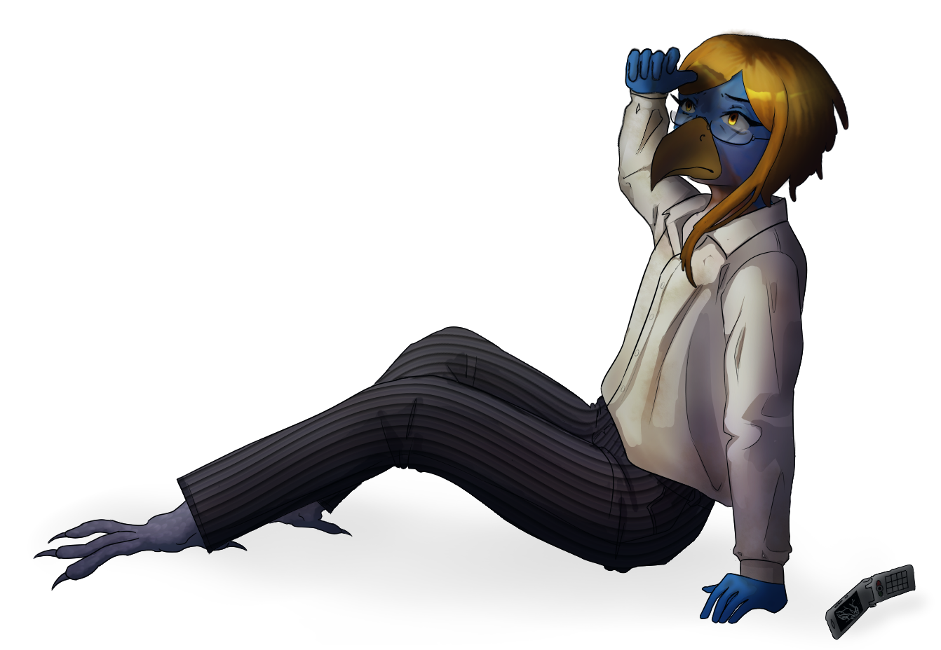 Young Cashier Bird lost PNG